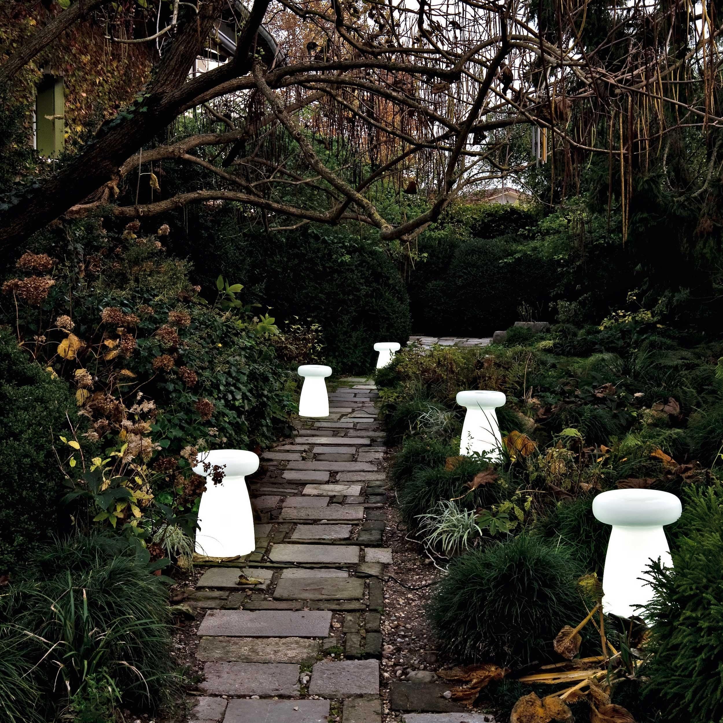 Porcino Outdoor Stool with Light by Serralunga Furniture Stool
